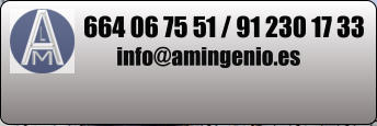 info@amingenio.es 664 06 75 51 / 91 230 17 33